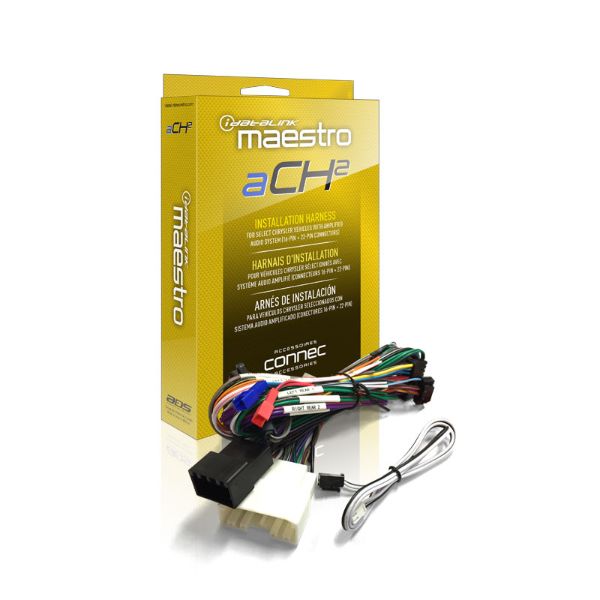 Maestro Ach2 Plug and Play Amplifier Harness for Select Chrysler, Dodge, and Jeep Models