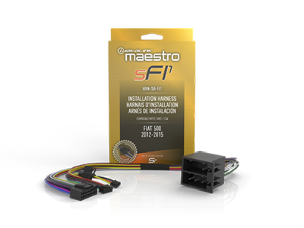 MSR compatible radio replacement harness for select Fiat 500 trims 2012-2015